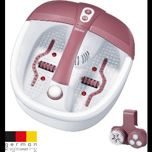 Beurer FB 35 Elektrisch voetenbad - Voetmassage - Trillings-en bubbelmassage - Aromatherapie - Infrarood lichtpunten - 16 Magneten - Magnetisch veld toepassing - Voetreflex rollers - 3 Pedicure opzetstukken - Tot maat 44 - 140 Watt - 3 Jaar garantie