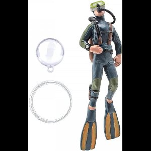 Inovra - Aquarium Duikdecoratie Set Handgemaakt Drijvende Duiker Aquarium Accessoires Milieuvriendelijk PVC Drijvende Aquarium Decoratie . - Aquariumstofzuiger