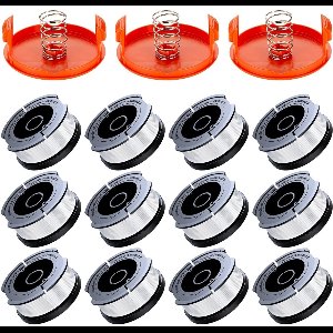 EXCITAT Grastrimmerspoelen - Trimmerspoelen - Geschikt voor Black Decker Grastrimmers - Lengte 9 m - Ø1,65 mm - 12 stuks