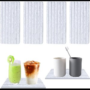 Smoakez - Waterabsorberende onderzetters van diatomeeënaarde 21x10cm - Antislip tray voor bekers - Natuursteen look - Voor aanrecht en tafel