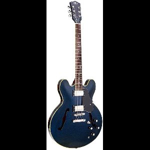 SX SEL6/GBU archtop gitaar – 2 humbuckers, esdoorn body, Glitter Blue + gigbag