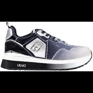 Slip-On Sporty Synthetic Sneakers with Lace Fastening Wo - Black