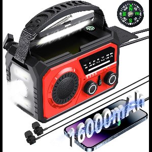 Noodradio - Noodpakket Oorlog - Draagbare Radio - Powerbank Zonneenergie - Transistor Radio