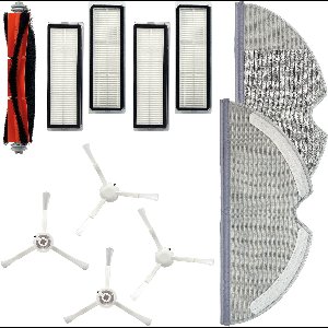 PARTS4® Robotstofzuiger vervangingsset geschikt voor Roborock C1 / XIAOWA LITE series | 11-delige set met middenborstel, zijborstel (4 x), HEPA filter (4 x), mop doek (2 x)