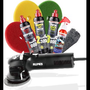 Professionele Polijstset voor Auto - Excentrische Polijstmachine met Polijstmiddelen en Pads