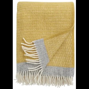 Klippan - plaid - Harald - Yellow - 100%lambswol - 130x200cm