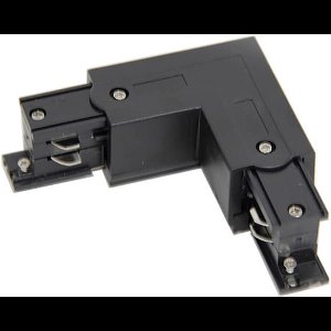 Spanningsrail Doorverbinder - Hoek L Koppeling Rechts - 3 Fase - Zwart