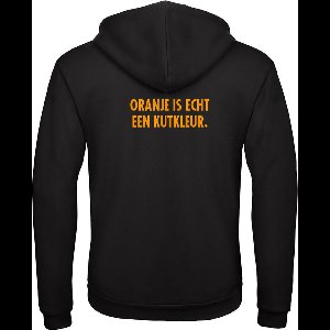 Hoodie zwart M - Oranje is echt een kutkleur - soBAD. - Koningsdag - Unisex - Oranje - Voetbal - Nederland