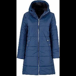 BJØRNSON Fia Winterjas Parka Dames Jas Lang - Winddicht - Maat 38 - Donkerblauw