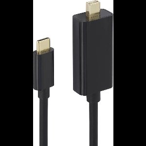 Renkforce USB-C / Mini-displayport Adapterkabel USB-C stekker, Mini DisplayPort-stekker 5.00 m Zwart RF-3421684 USB-C-d