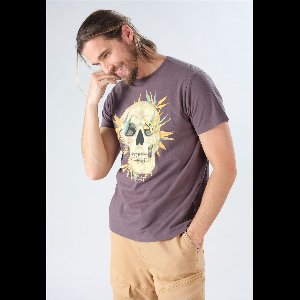 DEELUXE Schedel en gekruiste beenderen T-shirtDANDELION Medium Grey