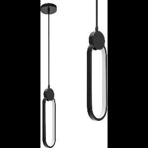 Toolight App851-Cp Hanglamp Zwart 37X11X37Cm