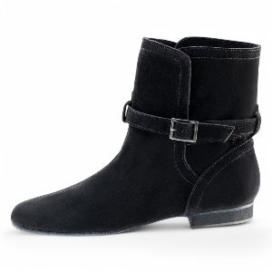 Enkelhoge Danslaarsjes voor Dames - Werner Kern Harper - Soepel suede - Flexibele suede zool - Danslaarzen voor Volksdansen, Linedance, West Coast Swing, Latin en Rock 'n Roll - Werner Kern - Zwart - 40