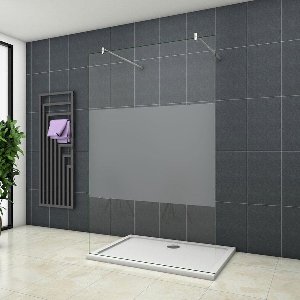 vrijstaande inloopdouche 120x200cm,douchewand, douchescherm,10mm midden gezandstraald veiligheidsglas met explosie bestendige folie,nano easyclean antikalk