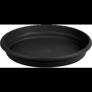 Hega Hogar Opvangbord - zwart - kunststof - D26 cm - onderschaal/opvangbord