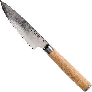 Eden Sugoi Olive 2090-113 Officemes 11cm, Lemmet van VG10-Staal, Olijfhouten Handgreep, Keukenmes voor Snijden en Schillen