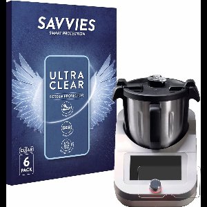 Savvies - Screenprotector voor Ufesa TotalChef RK7 - Folie Beschermfolie transparant (6 Stuks)