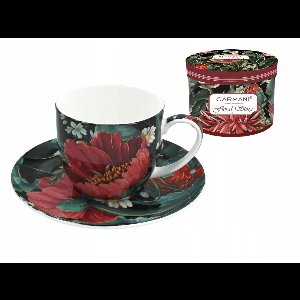 Carmani Floral Story Porseleinen Kop en Schotel, 260ml