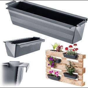 Veere bloempot voor europallets 40,5 cm antraciet 16 st.