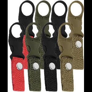 Allecto Plus - 8-delige Set Flessenhouders voor Kamperen en Wandelen - 4 Kleuren - Outdoor Rugzak - Handige Bevestigingstechnologie.