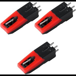 Allecto Plus - 3 Stuks Vervangende Platenspelercartridges - LP-fonograafnaalden voor Crosley en Victrola