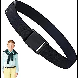 Zeynomax - Kinderriem voor jongens en meisjes - Zwart - Geschikt voor schooluniformen en vrijetijdskleding