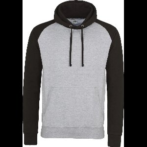 Baseball Hoodie (Grijs / Zwart) M