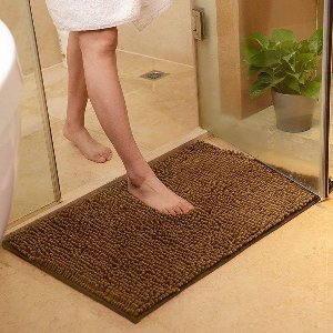 ele ELEOPTION Zachte shag-badmat tapijt keuken deur voeten mat strepen anti-slip absorberende deurmat badmatten douche tapijt harig