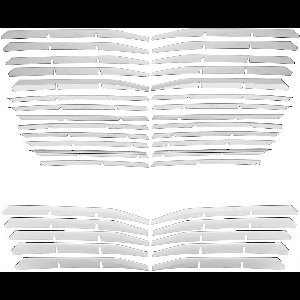 RVS Grille Onder Sierstrip Chromen Plaatjes voor Peugeot 3008 & 5008 GT (2016-2020)