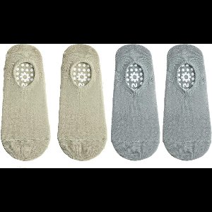 VirtuBuy- Yoga-sokken - Antislip - Set van 2 - Grijs en zwart - Fitness - Grip - Geschikt voor alle maten - Unisex - Grijs en zwart - Yoga, pilates, barre, dans, ballet