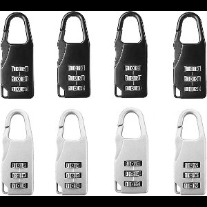 Mini Cijferslot - 8 Stuks, 3-Cijferig Combinatieslot voor Reiskoffers en Rugzakken