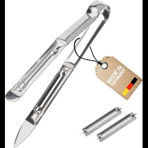 Aspergeschiller met 2 Messen en Reserveonderdelen - RVS