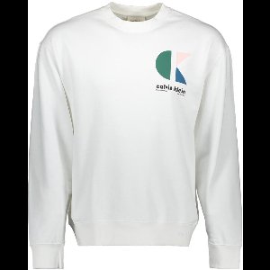 Calvin Klein Trui Ls Eu 350terry Ck Ba Lv04rc285g Yaf Bright White Mannen Maat - S