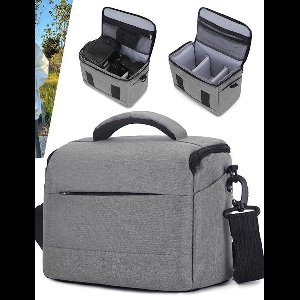 DSLR-cameratas, schoudertas Geschikt voor Canon, Nikon en Sony systeemcamera's, opbergtas, Fujifilm-rugzak - (groot grijs)