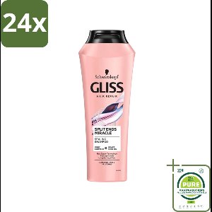 Gliss - Shampoo - Split Hair Miracle - Voor Beschadigd Haar - 250 ml - Voordeelverpakking - 24 stuks - Haarverzorging - Shampoo