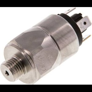 0.5 tot 5bar SPDT Roestvrij Staal Drukschakelaar G1/4'' 250VAC Platte Stekker EPDM - 0186-45703-2-003