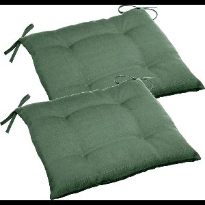 Hesperide tuinstoelkussen - 2x - olijf groen - uv-bestendig - 40x4 cm - water en uv-bestendig