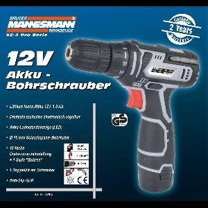 Brüder Mannesmann Accuboormachine 12 V 1.3 Ah
