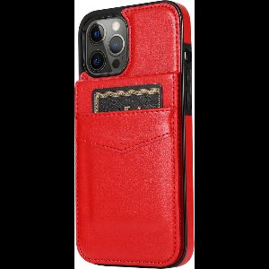 Hoesje geschikt voor iPhone 16 Pro - Backcover - Pasjeshouder - Portemonnee - Kunstleer - Rood