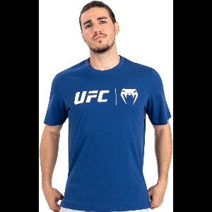 UFC Venum Classic T-Shirt Navy Blauw Wit - M