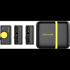 7Ryms iRay DW10 Draadloze Microfoon [3,5 mm mini-jack + USB-C] Dubbel ZWART