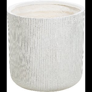 BELIANI OREOI - Bloempot - Gebroken wit - 45 x 45 x 45 cm - Kleivezel