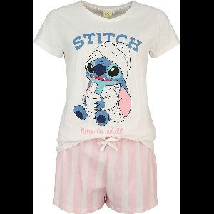 Lilo & Stitch Stitch - Time To Chill Pyjama oud wit-roze XXL Katoen -