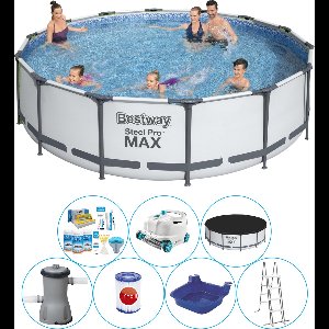 Steel Pro MAX Rond 427x107 cm - Zwembad Combinatie Pakket