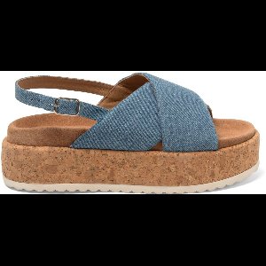 Lazamani - Iria Dames Sandalen Denim - Maat 40