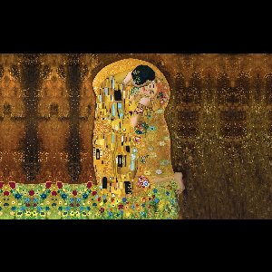 Fotobehang - Vlies Behang - De Kus van Gustav Klimt - Schilderij - Kunst - 104 x 70,5 cm