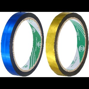 Set Reinforced- Washi Tape - Holografisch - Reflecterend - Kerstdecoratie - Goud & Blauw - Kunsthandwerk - Verpakkingen - 0.6 Inch Breed - 140 Meter Lang - Set van 2 Rollen.