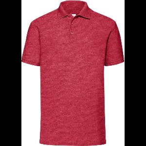 Fruit Of The Loom Heren 65/35 Pique Poloshirt Korte Mouwen (Heather Rood)