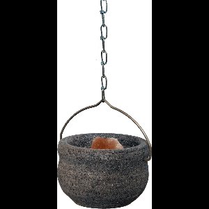 Saunia - Aroma bakje voor boven de kachel aan een ketting, met Himalaya zout kristal.