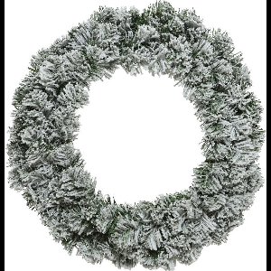 Kerstkrans Imperial krans snowy h60 cm groen/wit